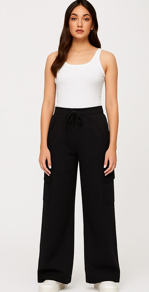 ARRINEX CARGO TROUSER IN BLACK